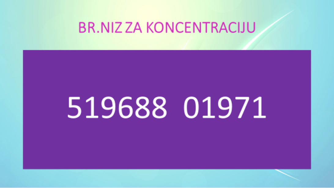 Br niz za koncentraciju